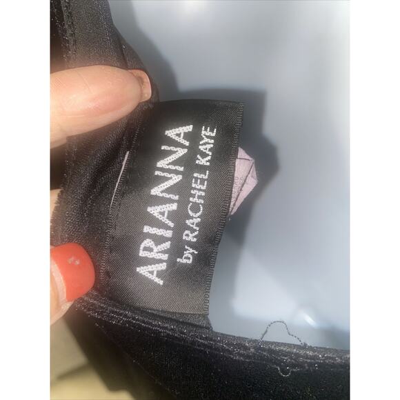 Vtg 90s/00s Y2K Women’s Black Maxi Velvet Cocktail Dress Size 4 - Picture 7 of 9